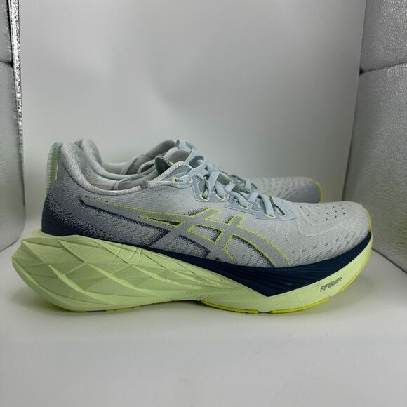 Asics Novablast 4 Shoes Womens Size 8.5 Gray Yellow Running Cushioned - Picture 1 of 11